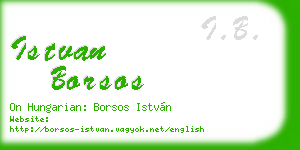 istvan borsos business card